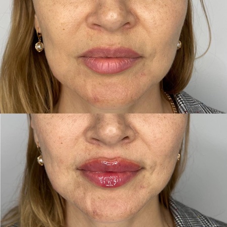 Работа Алины Гончаровой — губы и архитектура бровей